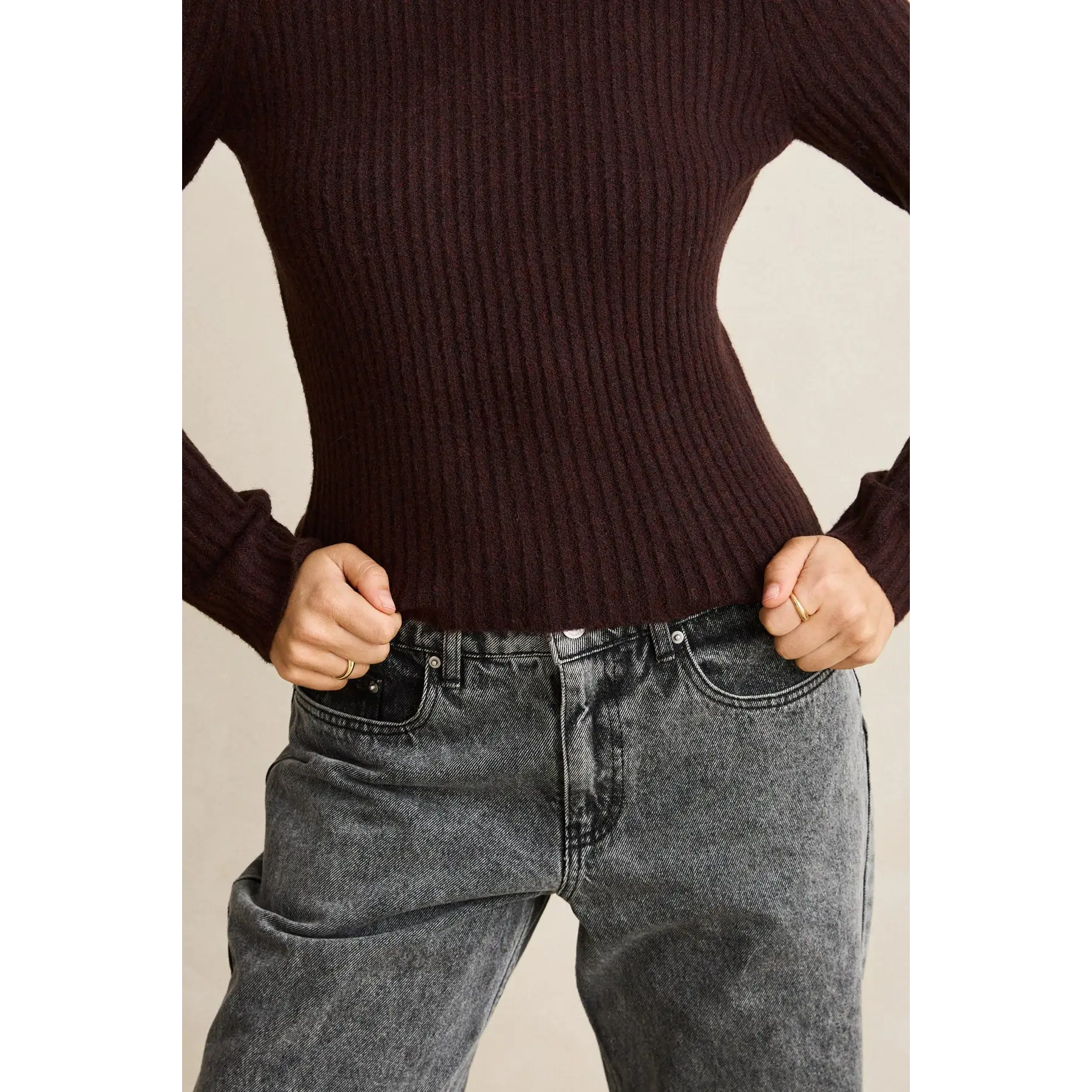 Rhythm Amara Rolled Neck Knit