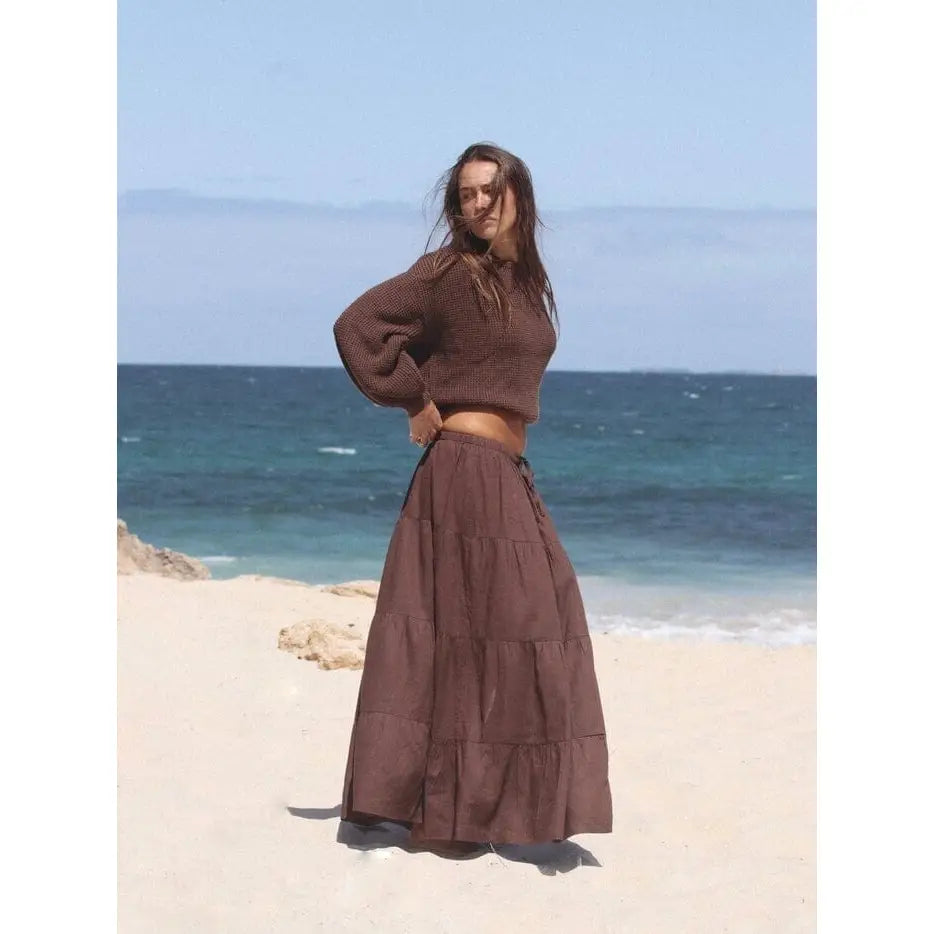 Rhythm Classic Tiered Maxi Skirt
