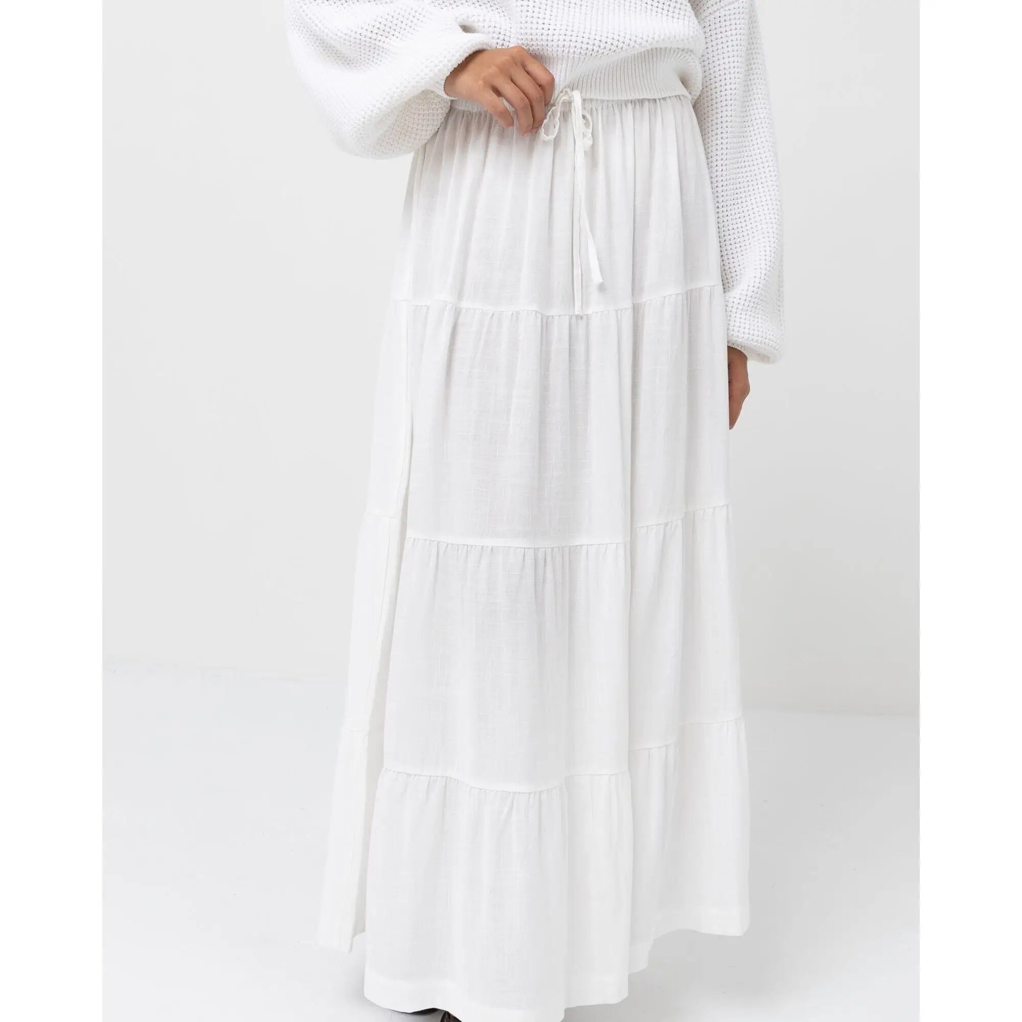 Rhythm Classic Tiered Maxi Skirt