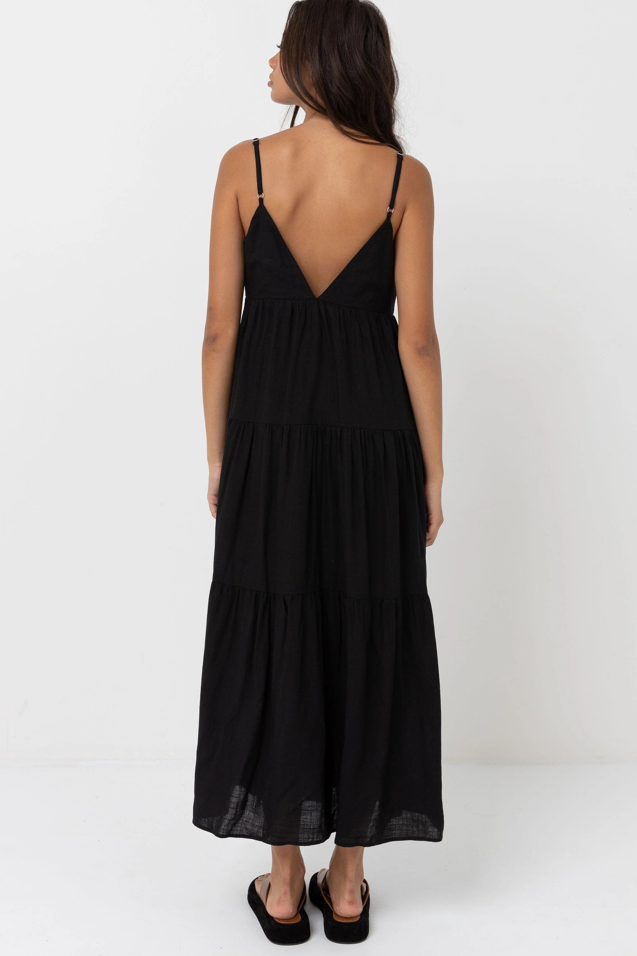 Rhythm  Classic Tiered Midi Dress