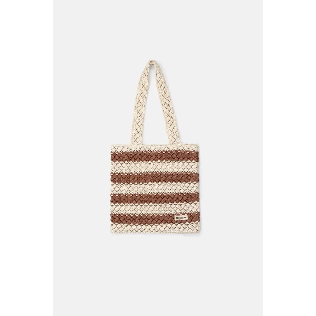 Rhythm Cove Stripe Crochet Tote Bag