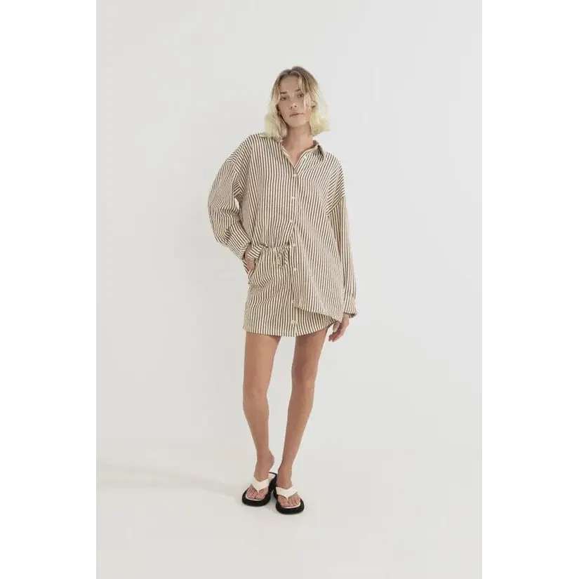 Rhythm Cove Stripe Oversized Shirt
