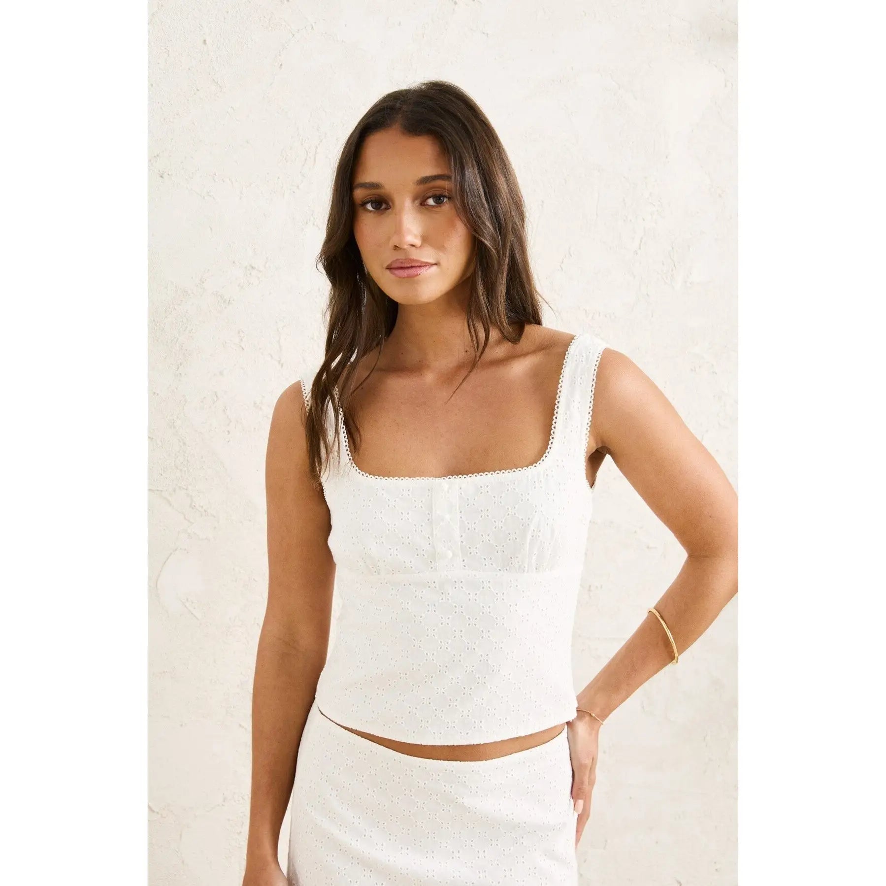 Rhythm Lia Broderie Top