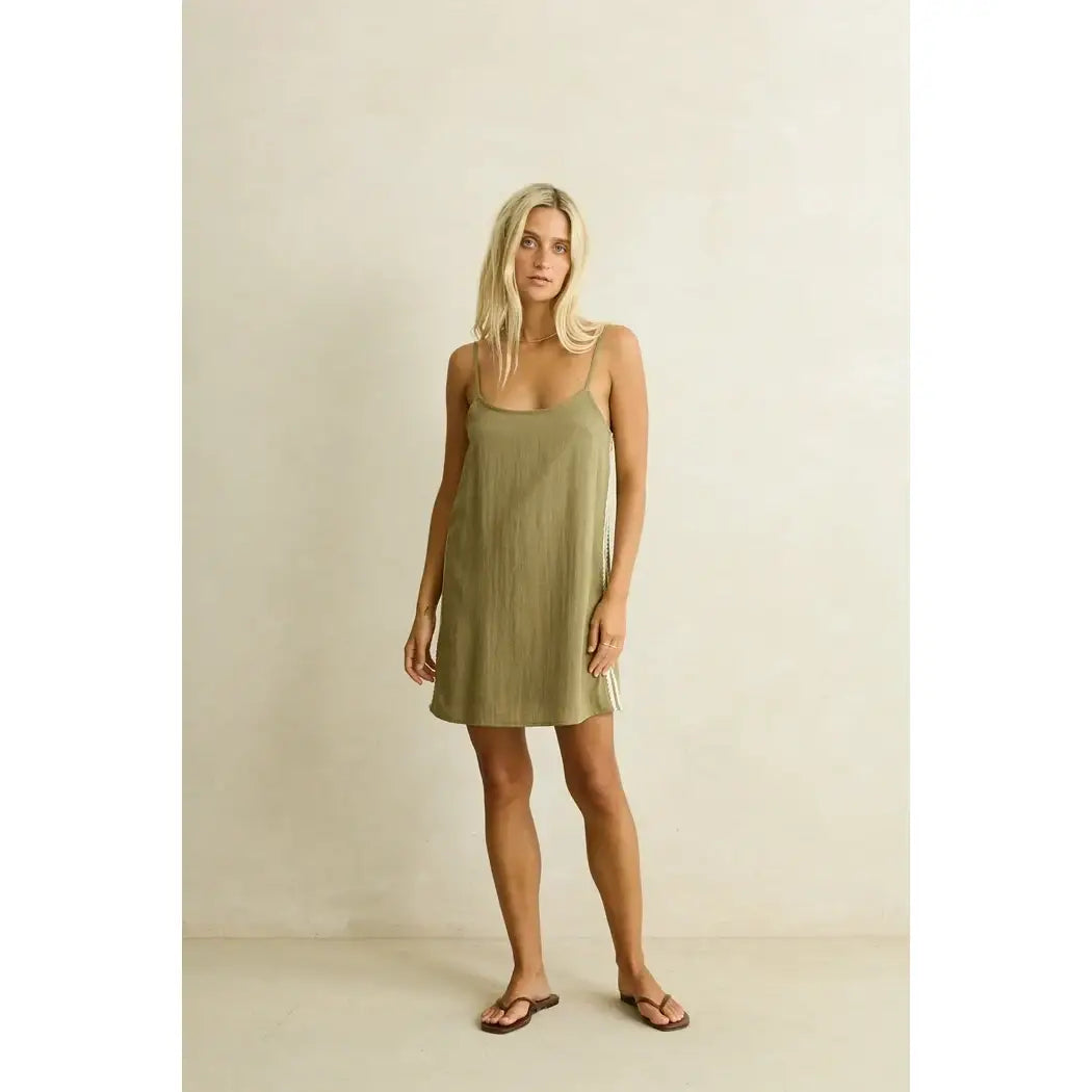 Rhythm Linen Lace Mini Dress