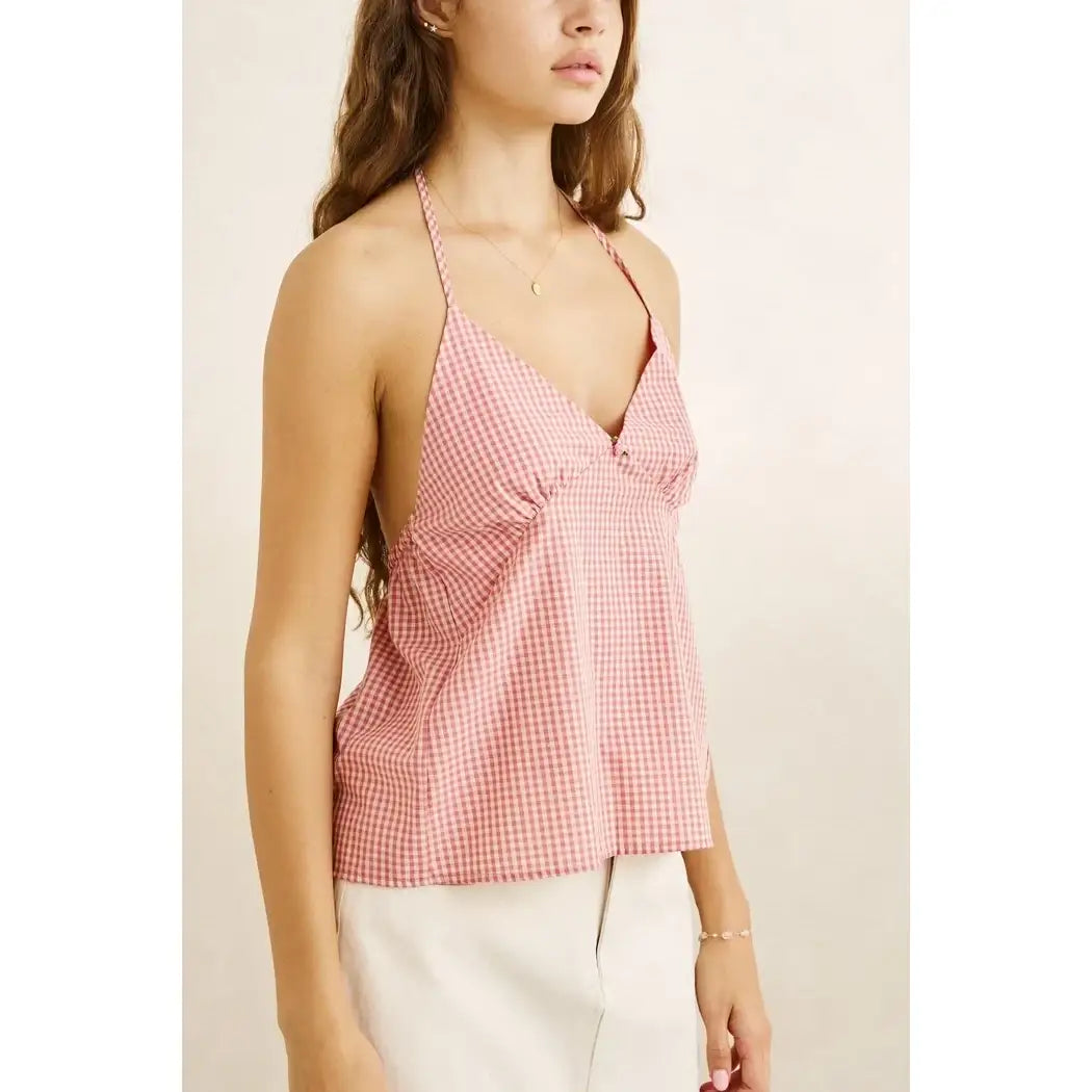 Rhythm Lola Check Halter Top