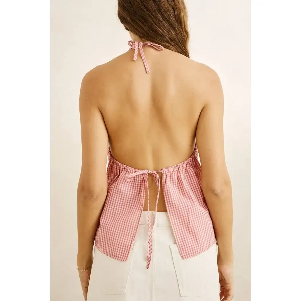 Rhythm Lola Check Halter Top