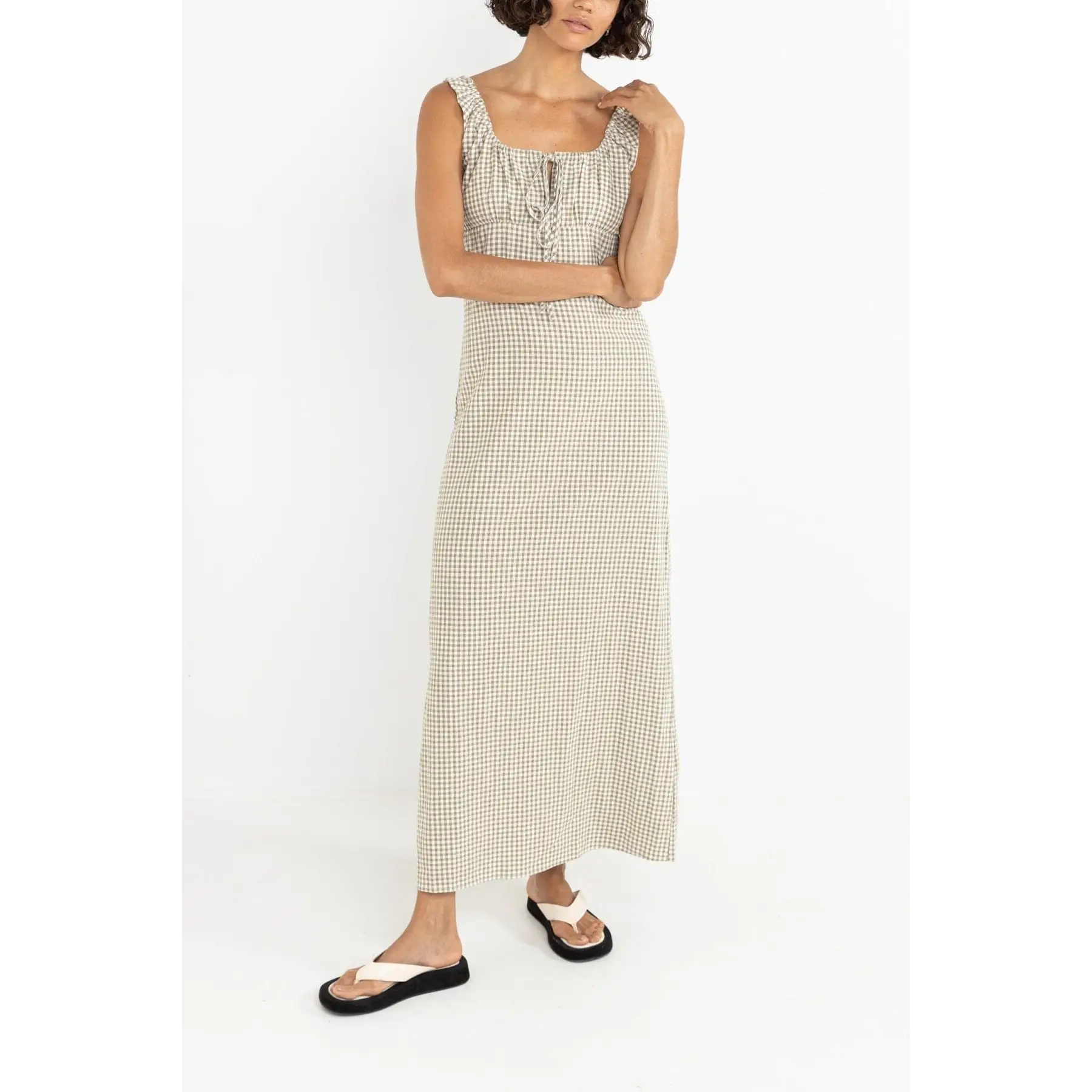 Rhythm Lola Check Maxi Dress