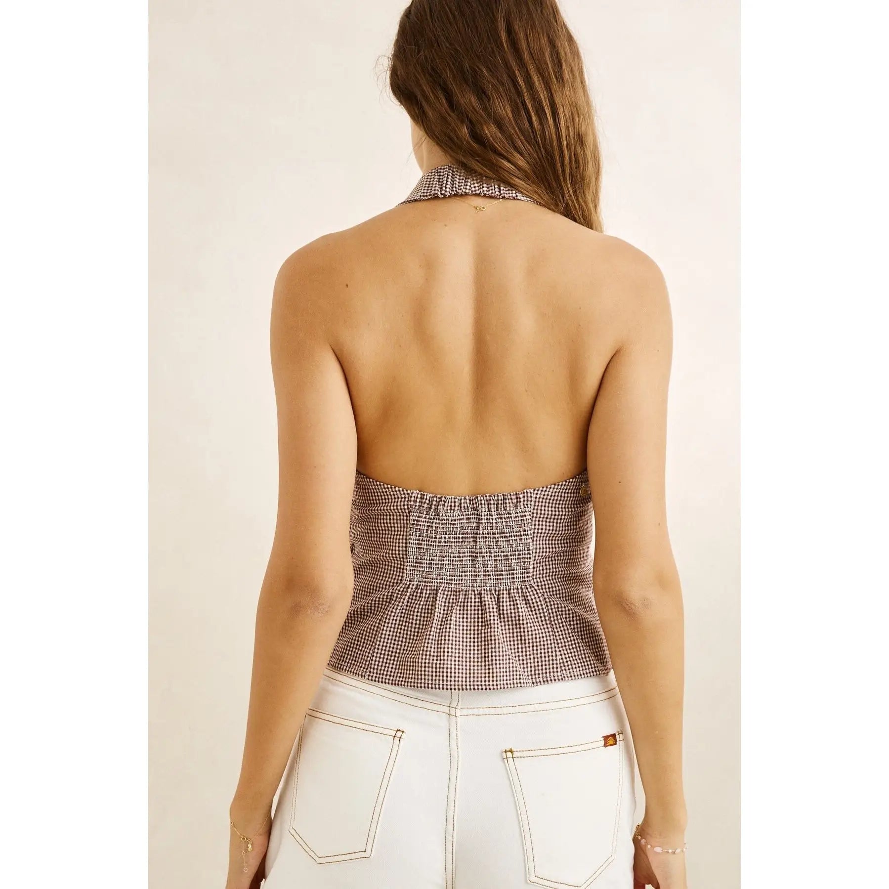Rhythm London Check Halter Top