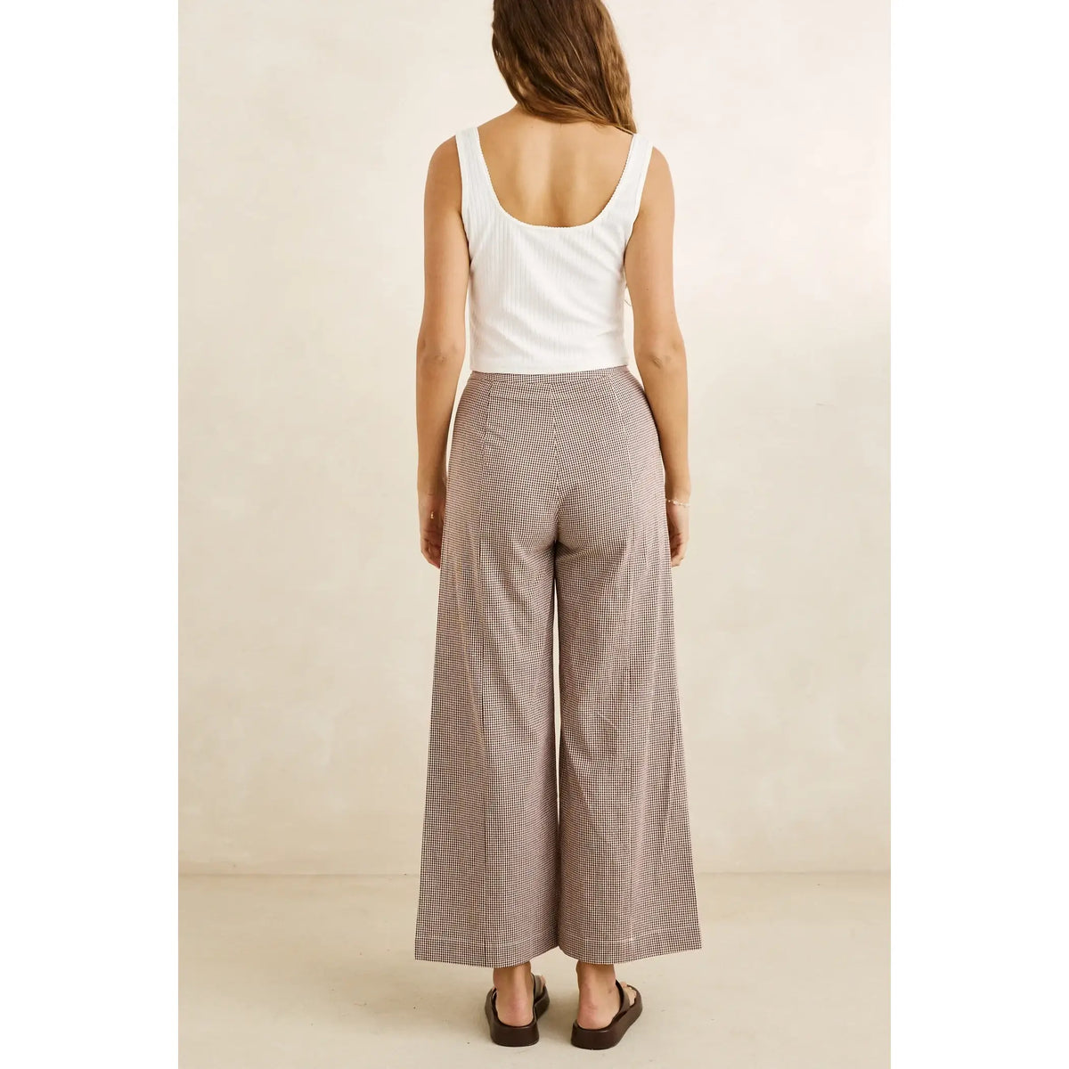 Rhythm London Check Wide Leg Pants