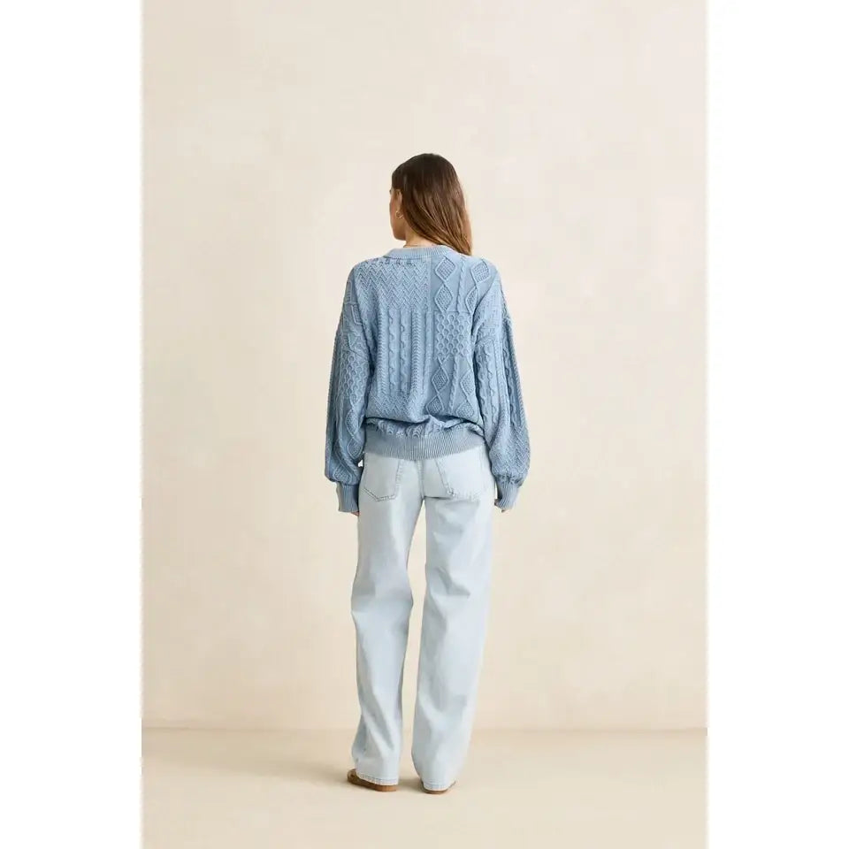 Rhythm Patchwork Salt Wash Sweater