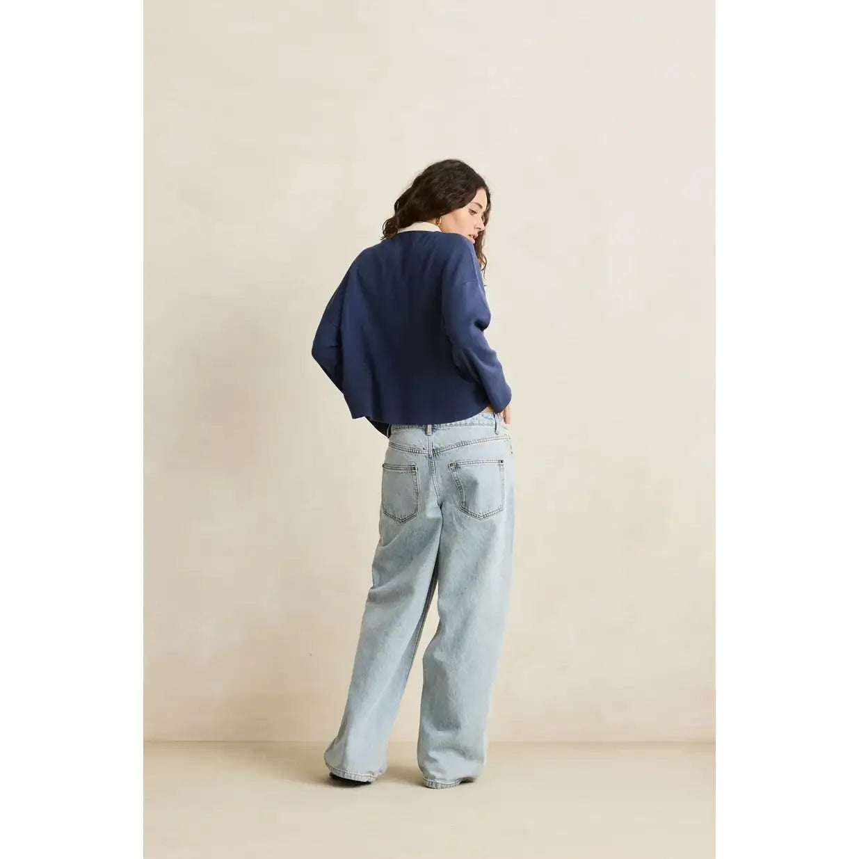 Rhythm Rugby Polo Knit Sweater - Navy