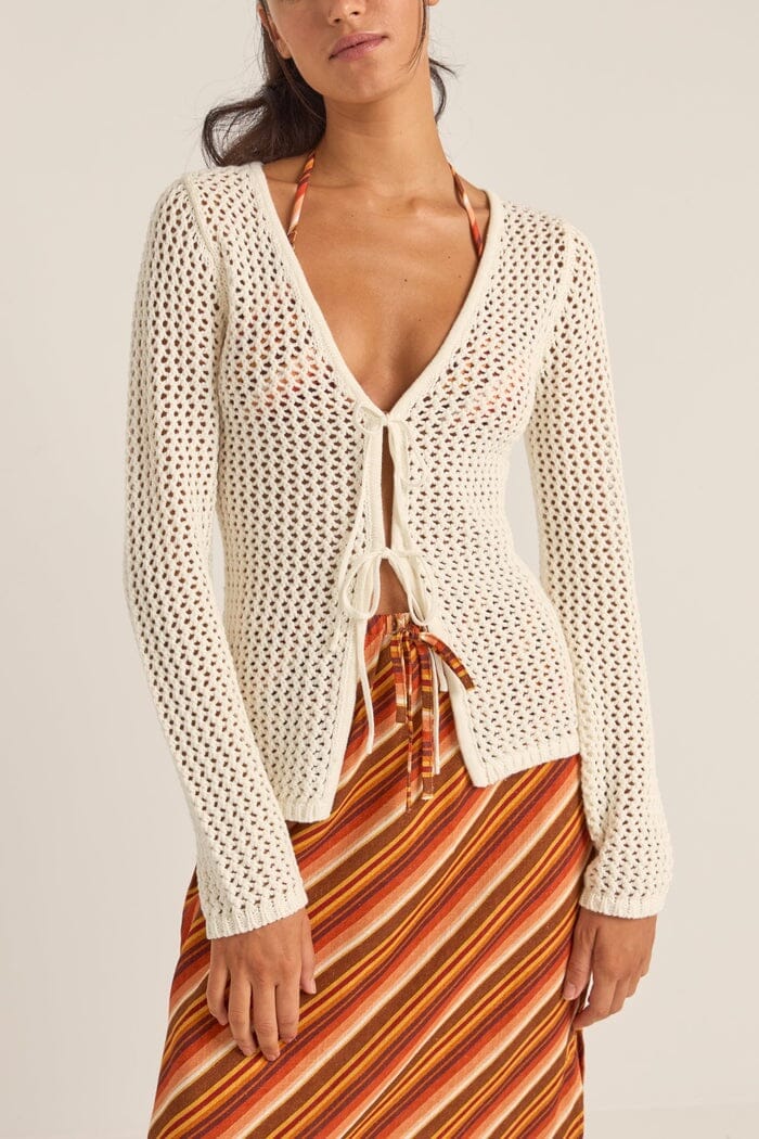 Rhythm Seashell Tie Front Top