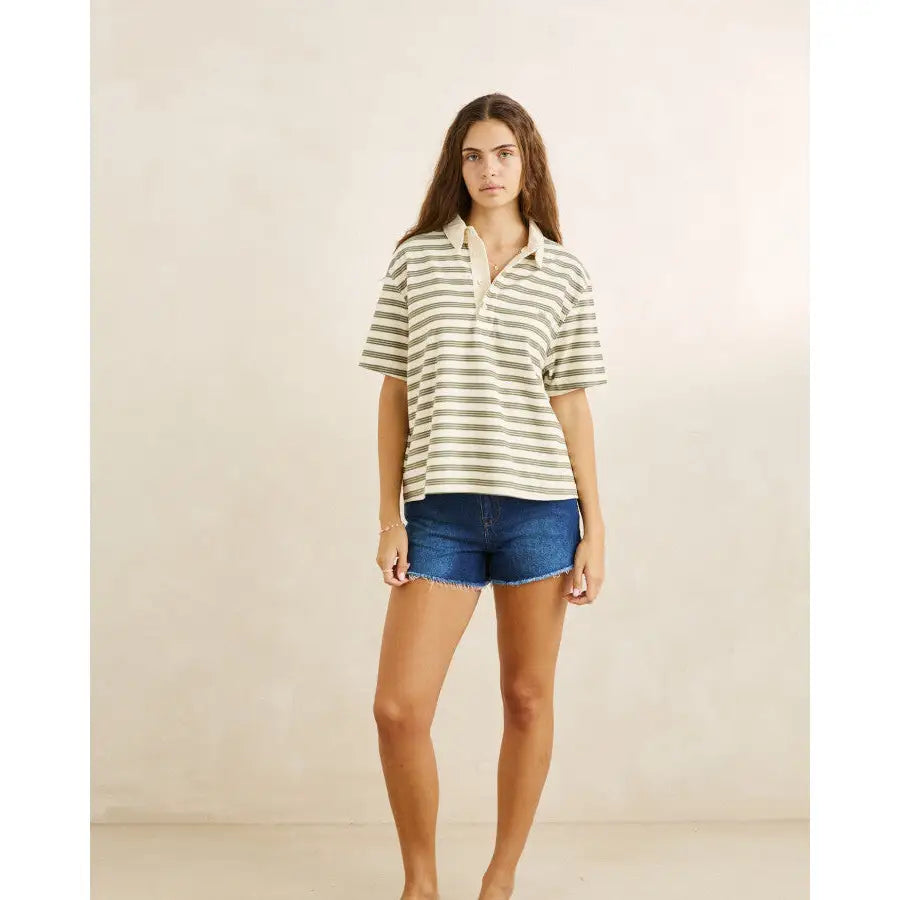Rhythm Vintage Stripe Rugby Shirt