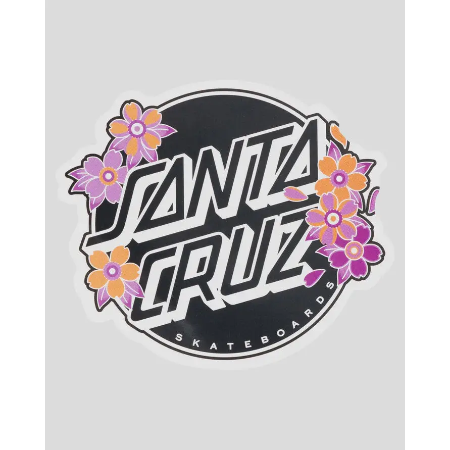 Santa Cruz Blooming Stack Dot Decal Sticker - Black
