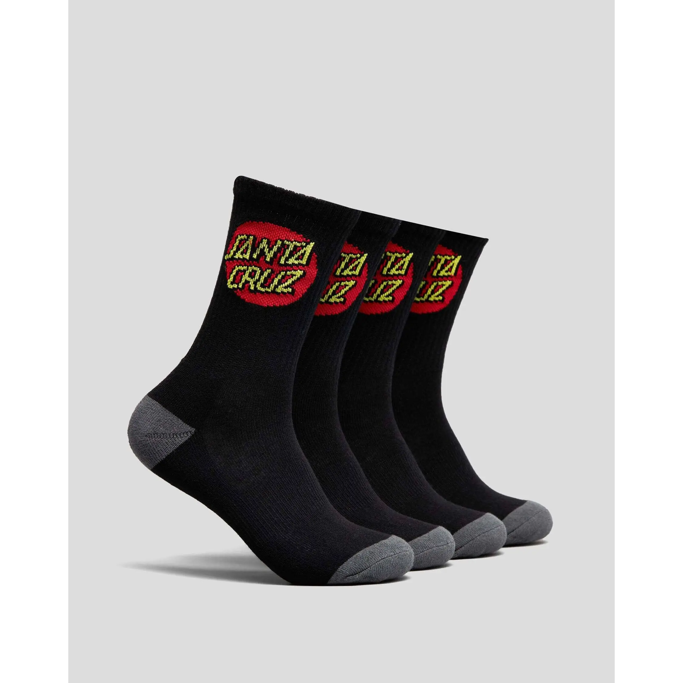 Santa Cruz Classic Dot Youth Crew 4-Pack Socks