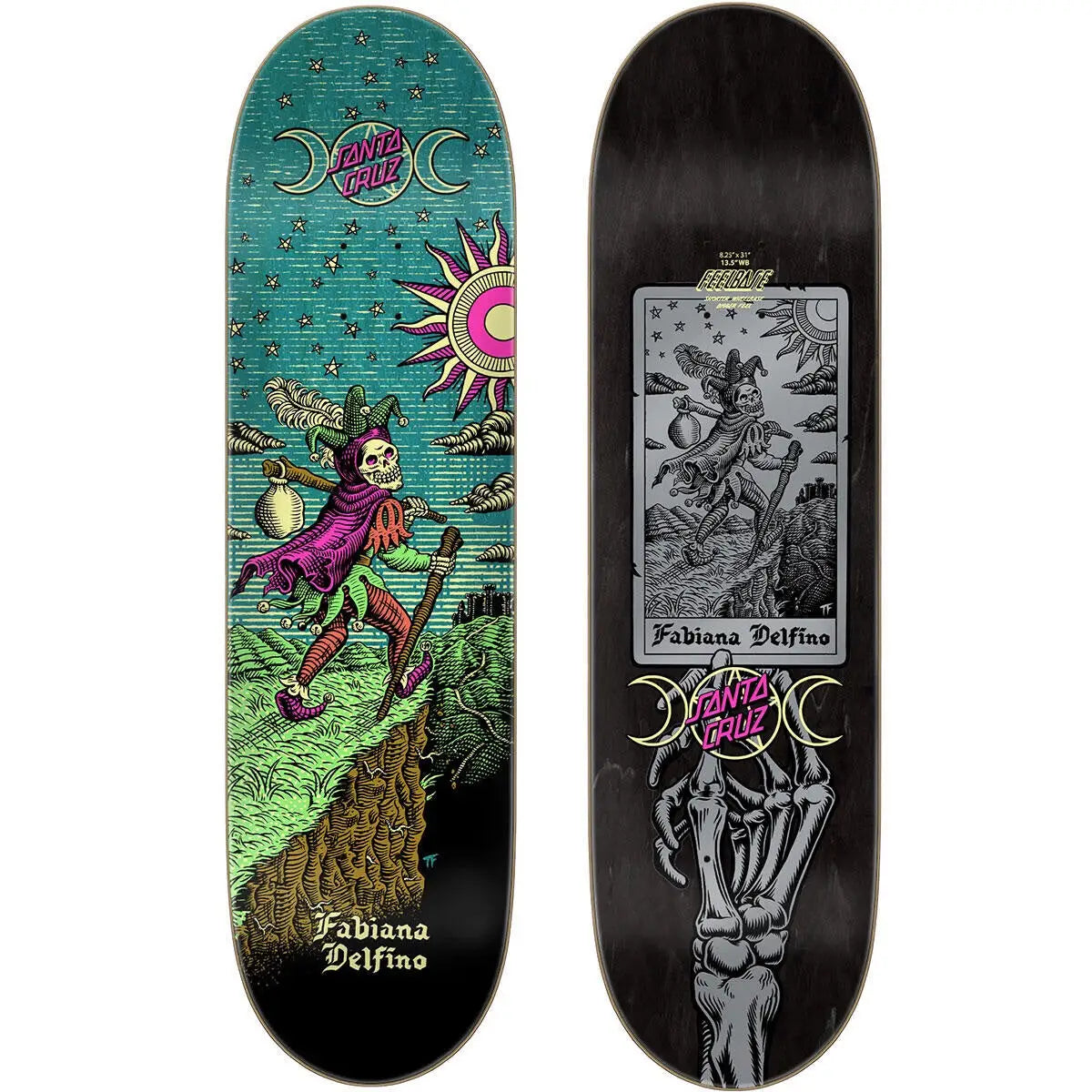Santa Cruz Delfino Tarot Remix Freebase Skate Deck