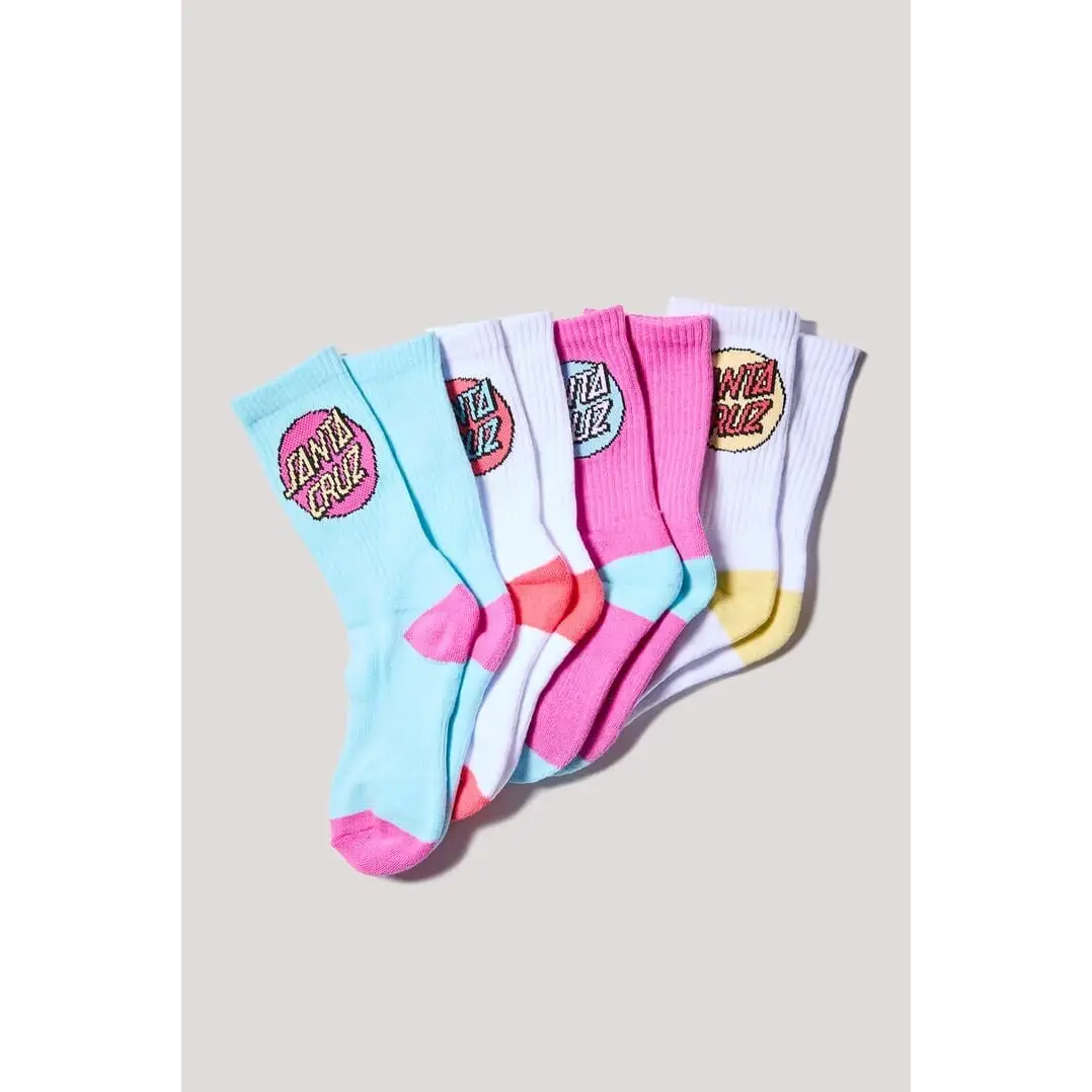 Santa Cruz Other Dot Youth Crew 4-Pack Socks