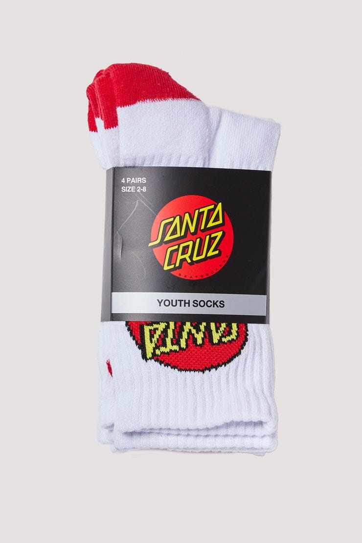 Santa Cruz Classic Dot Youth Socks 4-Pack