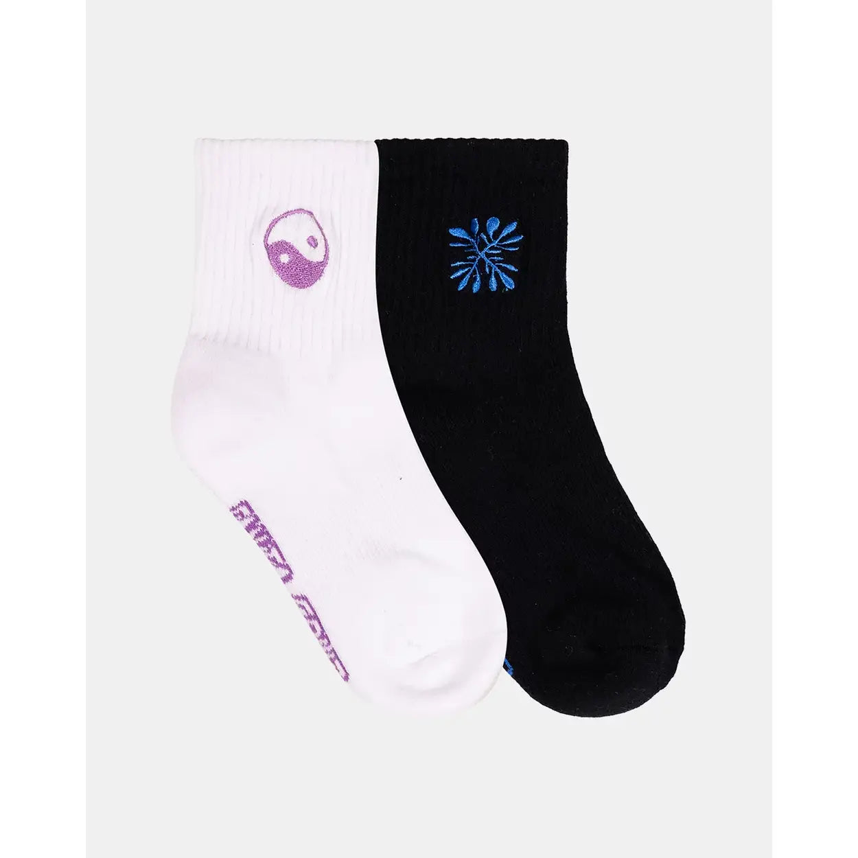 Santa Cruz Youth Strange SC Strip Mid 2-Pack Socks