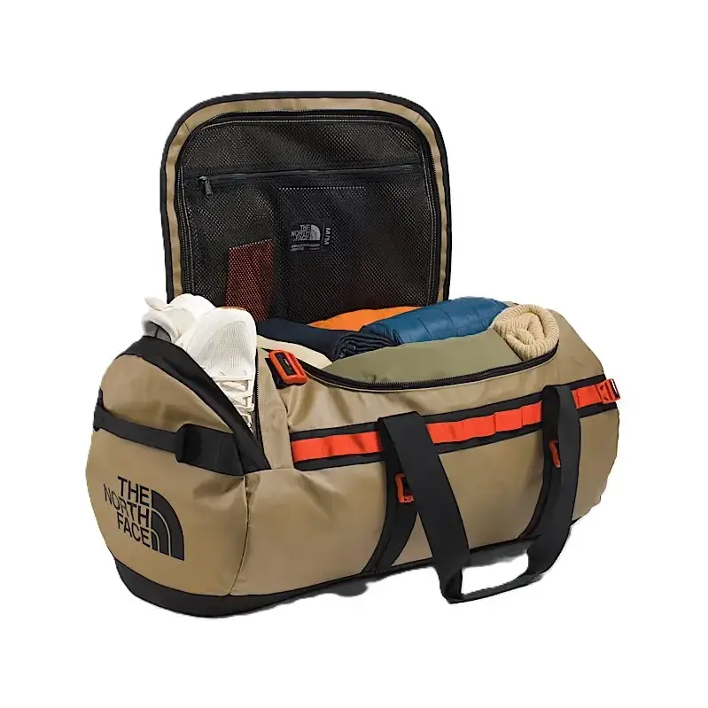 The North Face Base Camp Medium Duffel Bag - Cedar / TNF Black / Lava Red