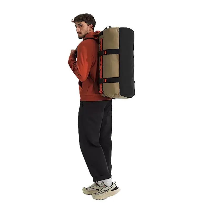 The North Face Base Camp Medium Duffel Bag - Cedar / TNF Black / Lava Red