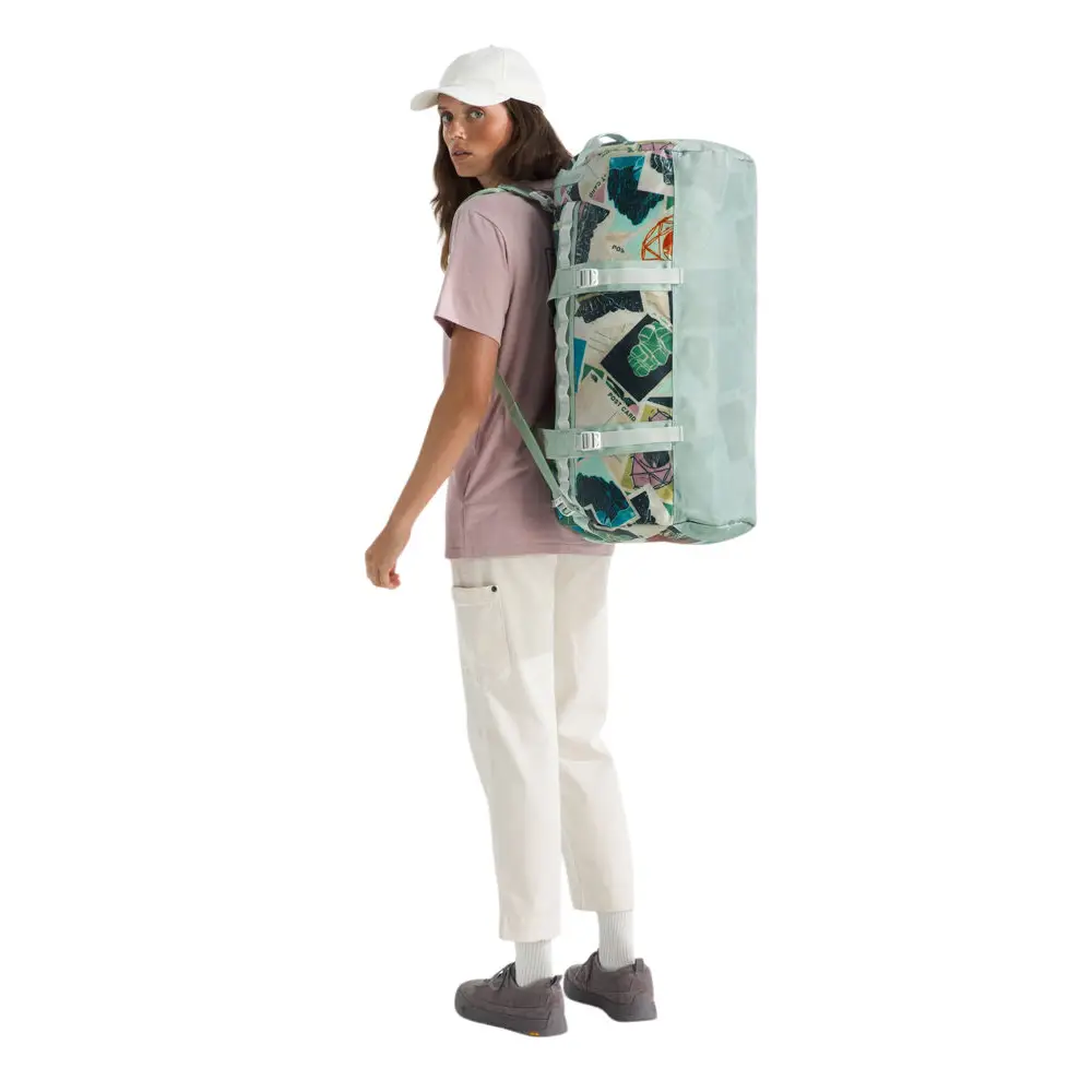 The North Face Base Camp Medium Duffel Bag - Opal Frost TNF Postcards Print
