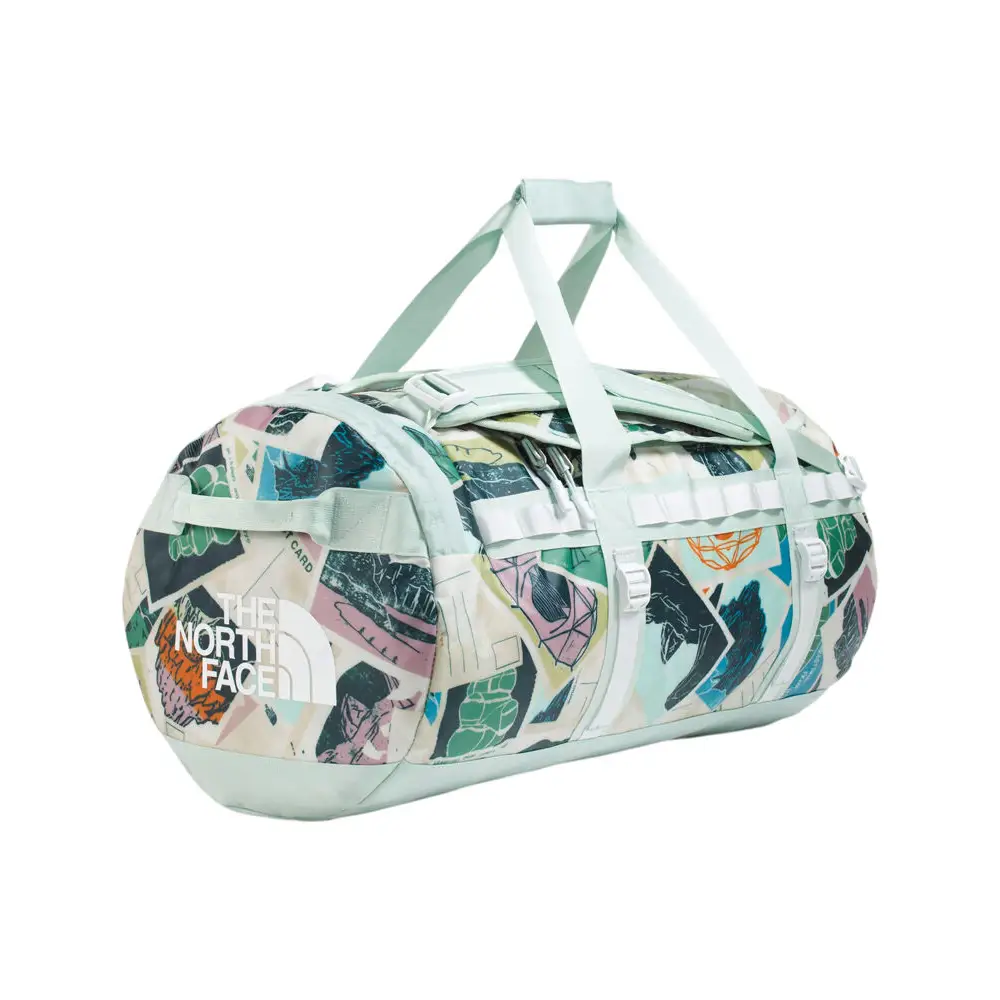 The North Face Base Camp Medium Duffel Bag - Opal Frost TNF Postcards Print