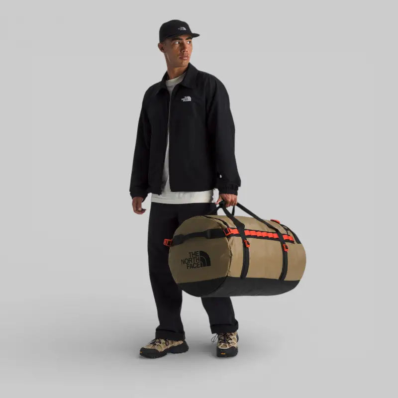 The North Face Camp Large Duffel Bag - Cedar / TNF Black / Lava Red