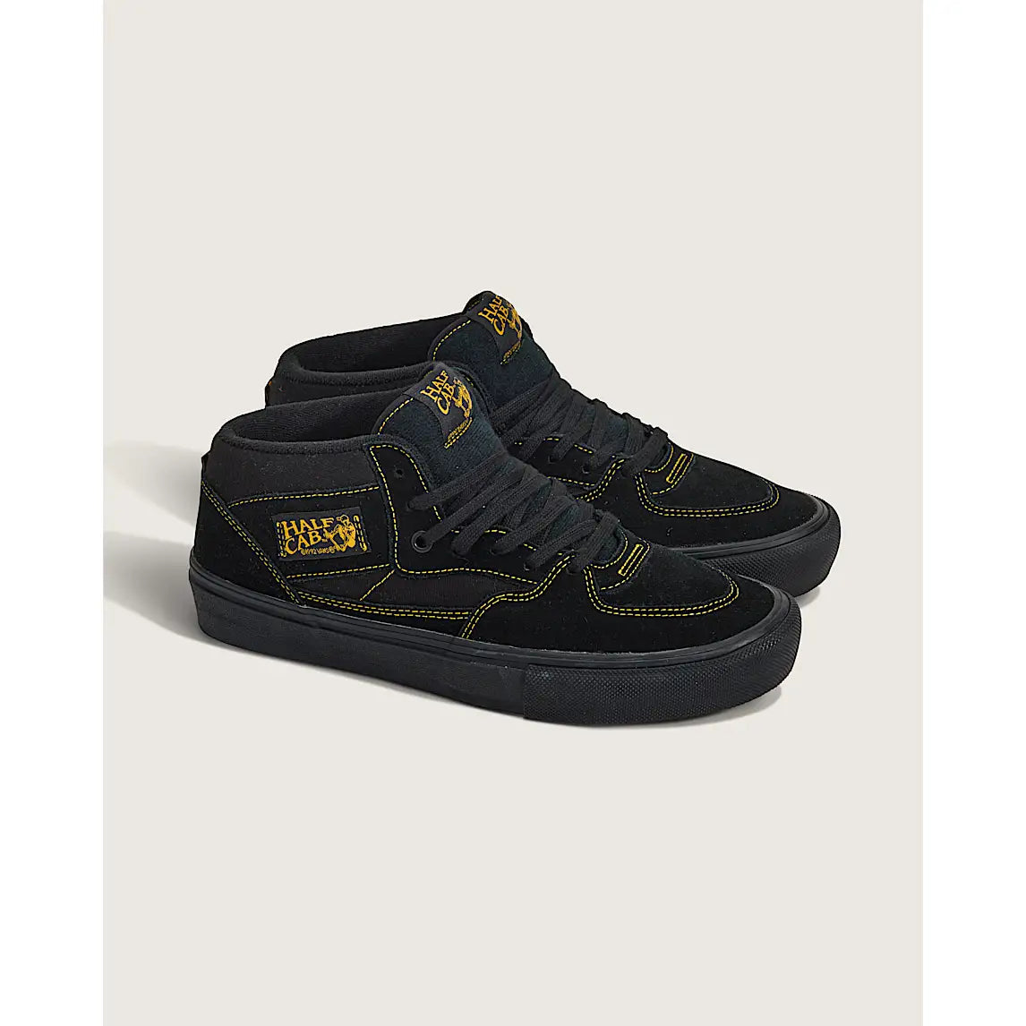 Vans Skate Half Cab Shoes - Black / Mustard