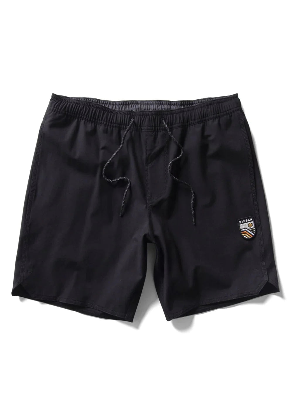 Vissla Solid Sets 17.5" Ecolastic Boardshorts Black S 