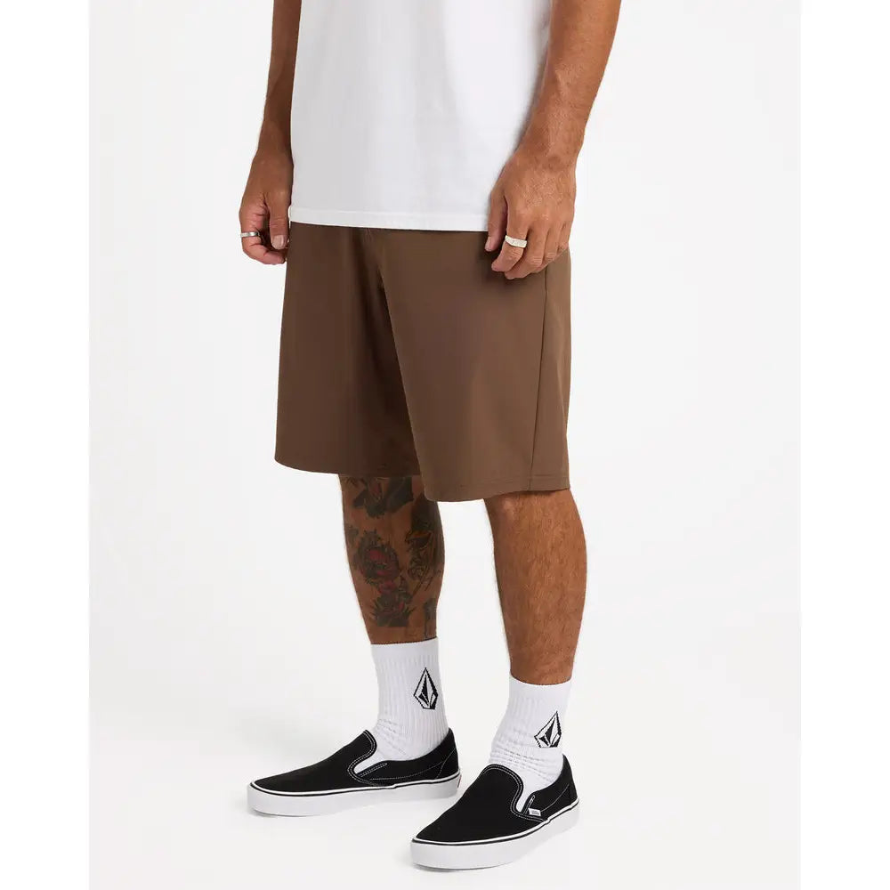 Volcom Frickin Cross Shred 20" Hybrid Shorts - Brown Stone