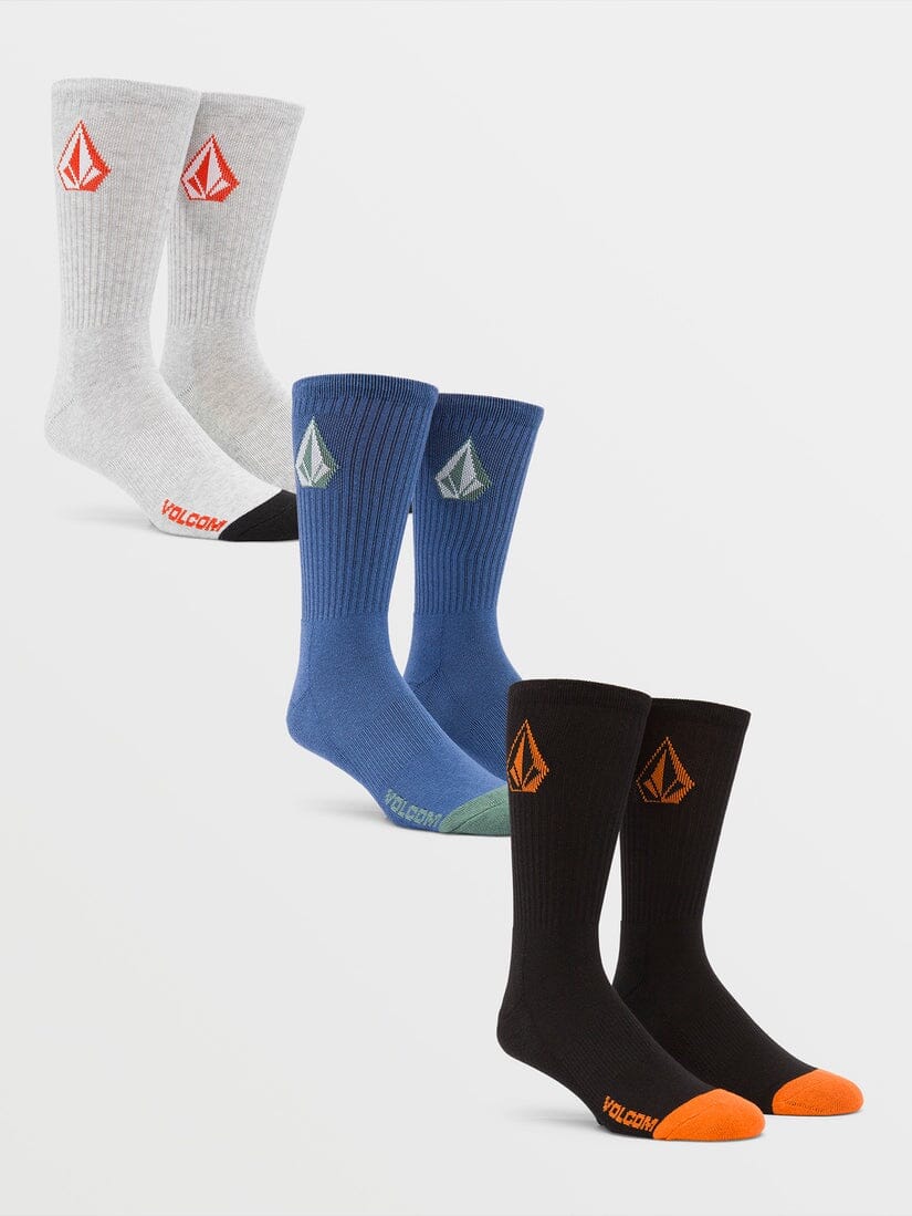 Volcom Full Stone 3 Pack Socks - Blueberry
