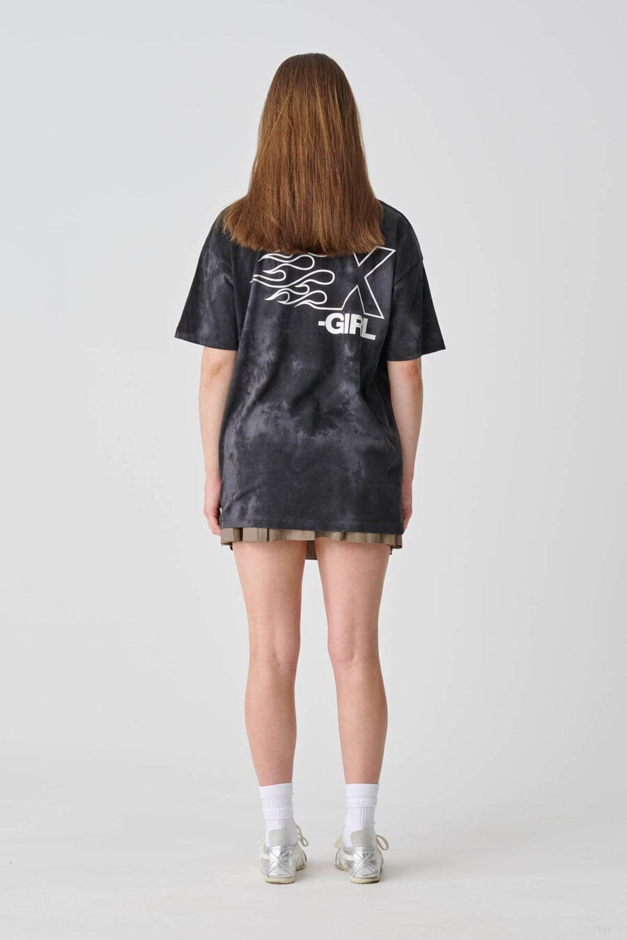 X-Girl Burning X Logo Relaxed T-Shirt