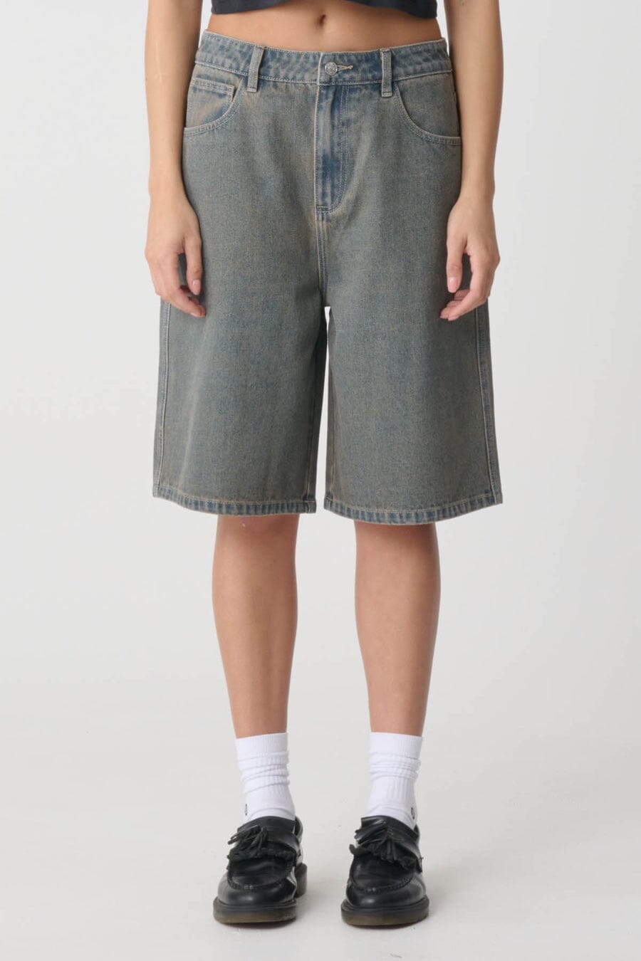 X-Girl Gordon Spray Baggy Shorts