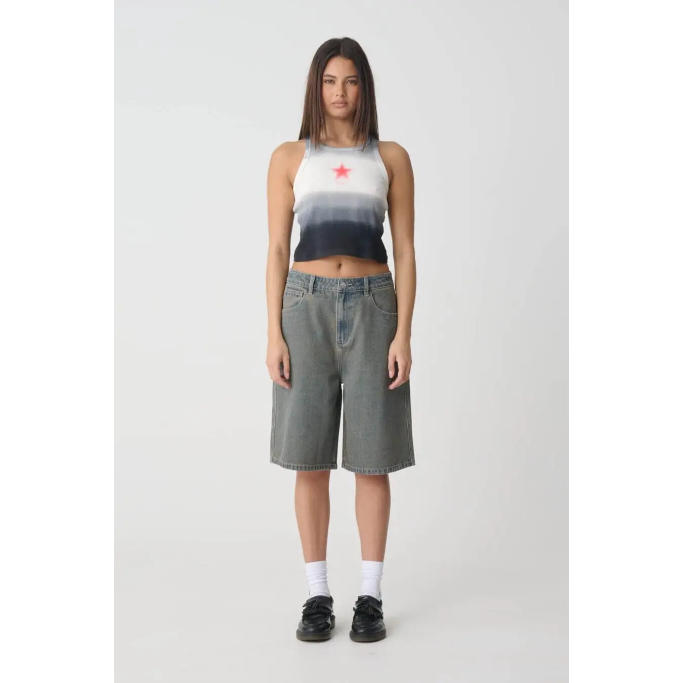 X-Girl Gordon Spray Baggy Shorts