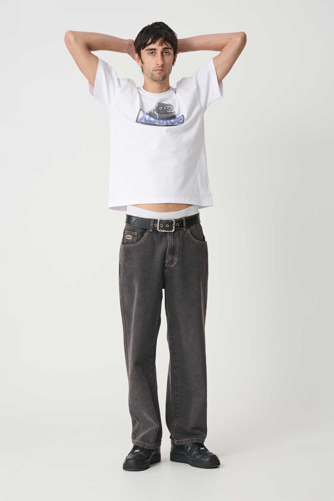 X-Large 91 Bull Denim Pants - Washed Black