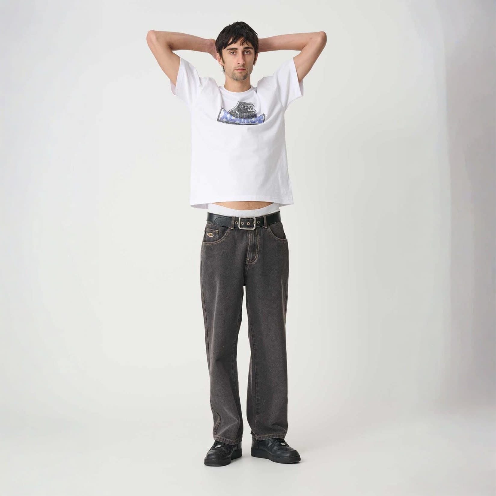 X-Large 91 Bull Denim Pants - Washed Black 