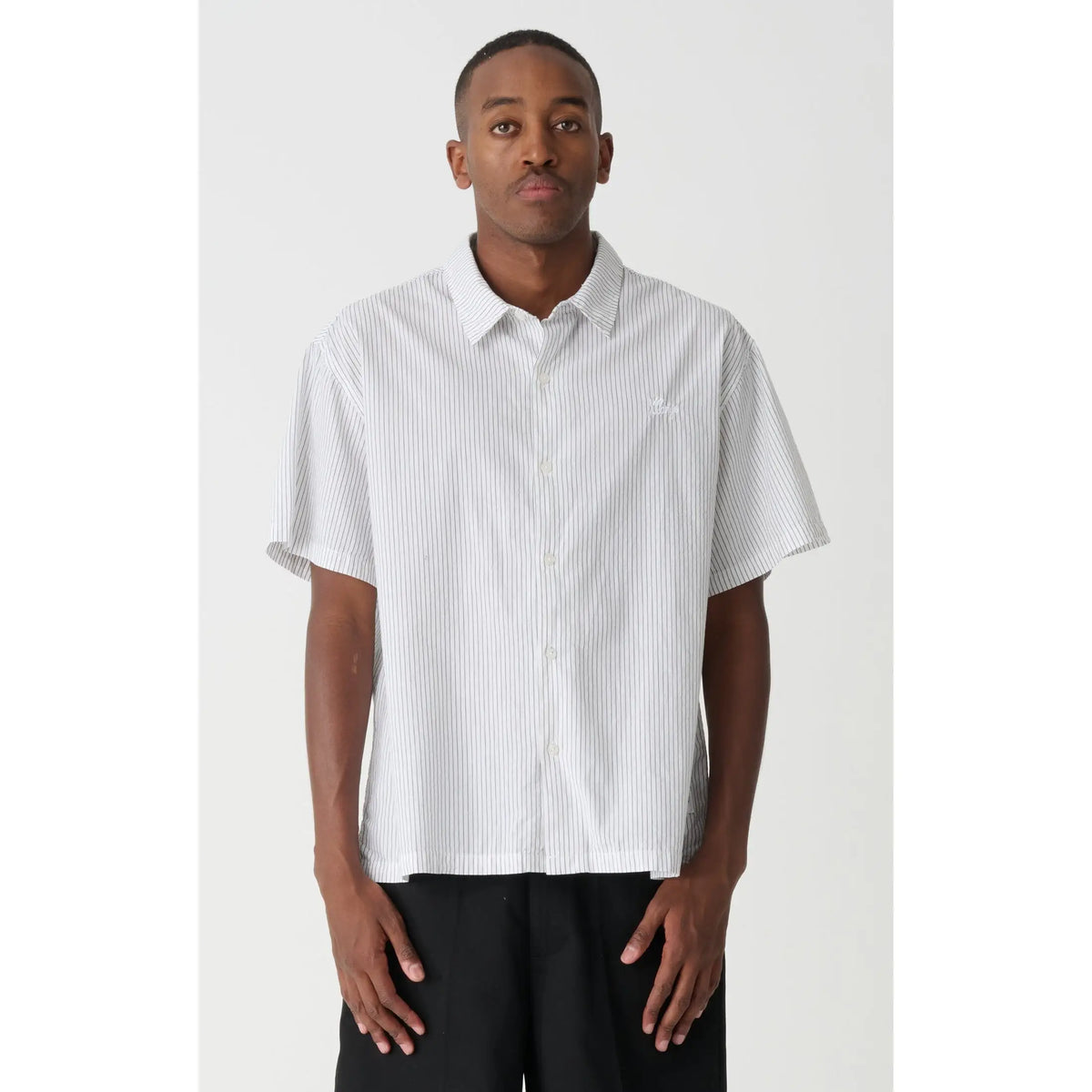 X-Large Oxford Script Shirt - Black / White