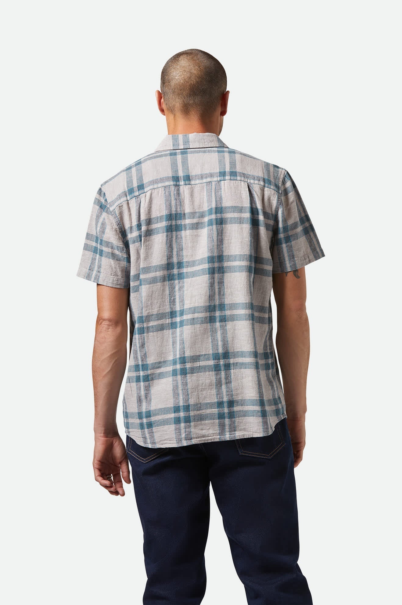 Brixton Charter Linen Blend Short Sleeve Shirt